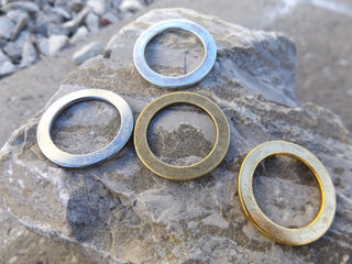 Metal Washers  (Silvertone, Gunmetal, Gold or Antique Bronze) *Packed 3. - Mhai O' Mhai Beads
 - 1