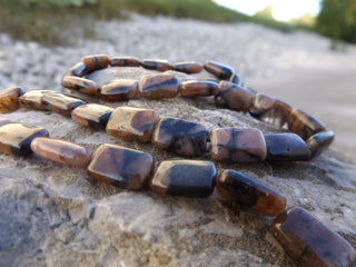 Staurolite (Rectangle) (12 x 8 mm) (16" Strand.  Approx 33 Beads ) - Mhai O' Mhai Beads
 - 2