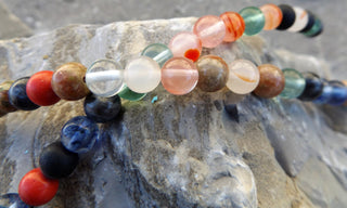 Mixed Stone (8 mm Round) (16" Strand.  Approx 50 Beads ) - Mhai O' Mhai Beads
 - 1