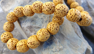 Lava (Rounds) *16 inch strand.  10mm Mustard. - Mhai O' Mhai Beads
 - 2