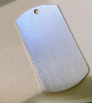 Aluminum Circle (DogTag) Stamping Blanks (WITH HOLE)  0.032 Thick,~1.9-2'' long x ~1.1'' wide (packed 5) - Mhai O' Mhai Beads
 - 1
