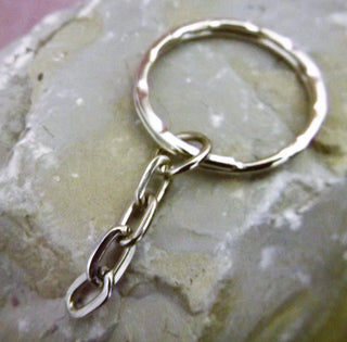 Key Chain (with extender chain)  21mm size (1" diam) Chain 1" length  (See drop down for options) - Mhai O' Mhai Beads
 - 3