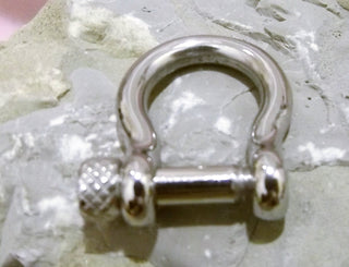 Clasp (Shackle Style)  *304 Stainless Steel.   24x23.5x6mm.  Sold Individually - Mhai O' Mhai Beads
 - 2
