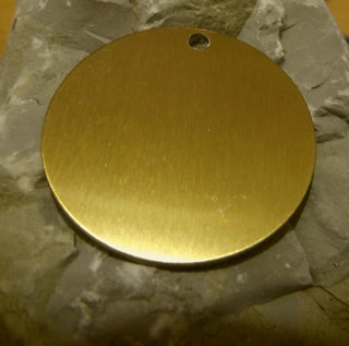 Bronze (1" Round Disc w/ Hole)  Packed 5 - Mhai O' Mhai Beads
 - 1