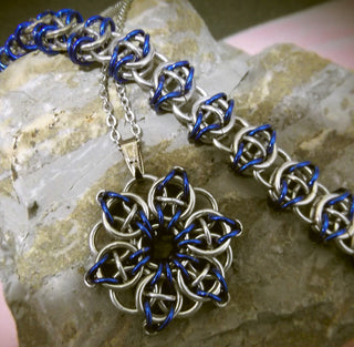 Celtic Visions Chainmaille Kit *Blue Buddha Boutique (Makes BOTH the Bracelet and Necklace)  See Drop Down for Options! - Mhai O' Mhai Beads
 - 1