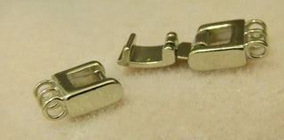 Clasp - Fold Over.  (3 Hole).  Platinum Color ( 25x11x4mm, Hole: 2mm)  Sold Individually - Mhai O' Mhai Beads
 - 4