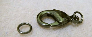 Lobster Claw (Brass) Gunmetal *23 x 14mm  (Packed 6) comes with Jump Rings - Mhai O' Mhai Beads
 - 2