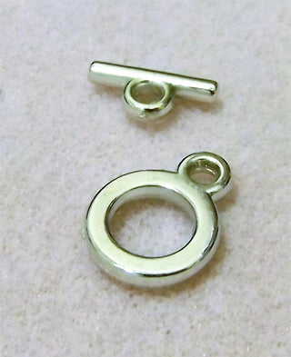 Acrylic Toggle Clasps, Platinum Color.  18 x 13 x 2mm  (Packed 25 Sets) - Mhai O' Mhai Beads
 - 2