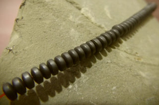 Hematite (Frosted Spacer "Disc" Beads) 5 x 2mm Size.   16" Strand