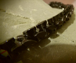 Hematite (Bow (stacking) Shaped Beads) 10 x 8mm Size.   Approx 105 Beads per 16" Strand