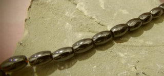 Hematite (Magnetic Barell Beads) 8 x 5mm Size.   Approx 53 Beads per 16" Strand