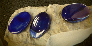 Cabochon *Striped Agate (Rich Blue) Oval 30 x 40mm approx.