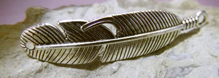 Feather (Metal) Links.  *1 loop/one hole.  45 x 11 x 4mm.  Sold Individually