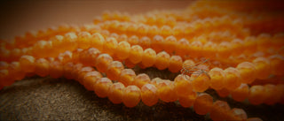 Rondelle (Glass) Faceted 4x3mm "Frosted Cider *16" strand (approx 145 beads)