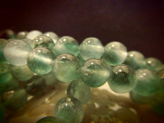 Jade (Two Tone Green/White) 8mm Round (approx 53 Beads)