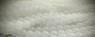 Glass  Milk White Beads).    See Drop Down for Size Options.