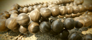 Wood Lace Stone (Jasper) * Round  (8mm)  *16" strand.  Approx 52 beads