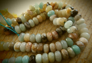 Amazonite Faceted RONDELLES - 8 x 4mm  (16" strands)