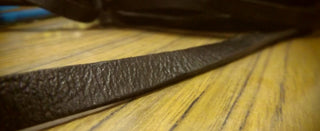 Leather (Cowhide) Black 10mm x 2.5mm   *Sold in 5 foot Lengths