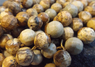Jasper (Picture/ Picasso)    16" Strand (FACETED 8mm size beads)