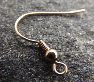 304 Stainless Steel (Rose Gold Color) Ear Wires.  20 x 19mm.  (Packed 4 Ear Wires/ 2 Sets)