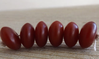Bali Acrylic Bead (Rondelle)  Warm Red 20 x 8 mm.  *Price per 6 Beads