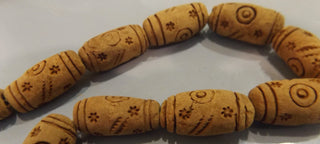 Indonesian Clay (Raw *Great for adding essential oils) Beads.  (Tube Shape)  See Drop down for options. *Priced per  3 beads