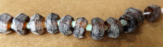 Glass Indonesian / Bali Beads.  Bolt Shaped Recycled Glass (Beer Bottles) Beads  *Priced per 12 Beads.