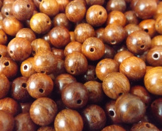 Wood Beads (Matte Finish) SaddleWood Brown  8mm (with 1.5mm hole)  *25 gr bag (approx 100 beads)