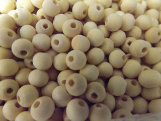 Wood (Raw Natural Pale Sand) 8mm Round (20g bag/ approx 125 beads).