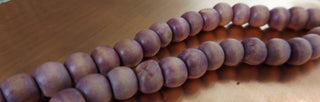 Indonesian / Bali Wood Beads (Vegetable Dyed Wood) 9-10mm rounds *Raspberry (approx 55 Beads)