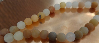 Aventurine (Natural Yellow Frosted)  8mm Rounds (16" strand).