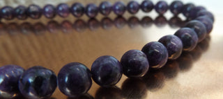 Labradorite (Round) 6/8 mm **PURPLE (16"Strand.  See Drop Down for options)