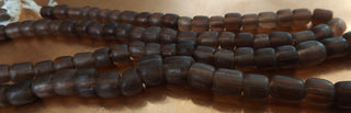 Indonesian Glass "Tube" beads.  approx 4 x 4mm.  24" strand.  Approx 150 Beads/ Strand.  *Beer Bottle Brown
