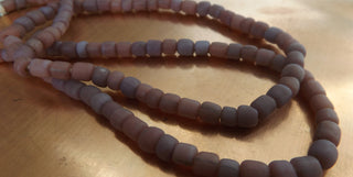 Indonesian Glass "Tube" beads.  approx 4 x 4mm.  24" strand.  Approx 150 Beads/ Strand.  *Winter Berry