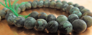 Turquoise (African) Round -*MATTE 8mm (approx 49 Beads)