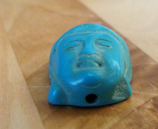 Buddha Howlite Head *Old Blue Color  (see drop down for options)