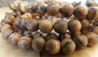 Wood (with Rich Grain) 8 mm Rounds (approx 108 Beads).