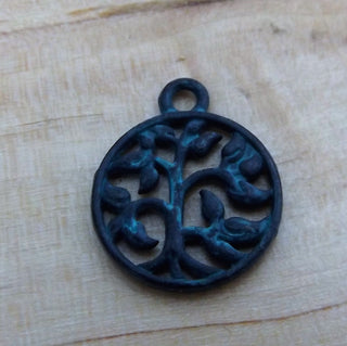 Antique Bronze Green *Tree of Life Charm  (18mm x 15 x 1.5 mm.  Hole 2mm) *See Drop Down for Options