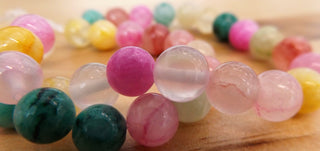 Jade (Color Mix of Soft and Fun Colors) 8mm Round (approx 49 Beads)