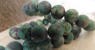 Agate (Crazy Agate)  (8mm rounds) 15.5" strand.  approx 43 beads.  *Frosted Multi's (Green/ Purple))