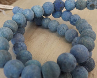 Agate (Crazy Agate)  (8mm rounds) 15.5" strand.  approx 43 beads.  *Frosted Multi's (Old Denim Dress)