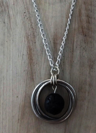 "Lava Mobius Knot Pendant" Necklace Kit  (Makes 1 Necklace) Skill Level: Easy *Great to wear your favourite essential oils!~