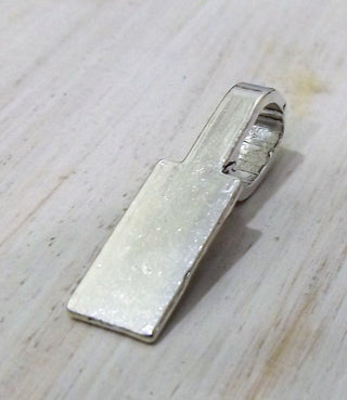 Bail- Contemporary Style.  Glue on Rectangle Silver Color Pad.   26x8x7mm, Hole: 8x5mm.  *Packed 4.