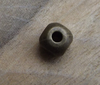 Metal Bead (Antique Bronze Color)  Cuboid.  *4.5x4.5x3.5mm.  Hole 1mm.   Packed 50