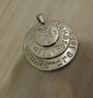 Not All Those Who Wander are Lost.  (Charm/Focal) Full Circle Style.  Sold Individually