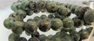 Labradorite (Round) 8 mm **Color Enhanced Green  (16"Strand)
