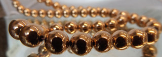 Hematite (Rose Gold Color Plated Round Beads)  *See Drop Down for Size Options
