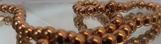 Hematite (Rose Gold Color Plated Round Beads)  *See Drop Down for Size Options