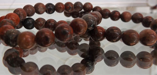 Jasper (Brecciated)  *Reddish/Brown 8mm  (approx 54 beads)